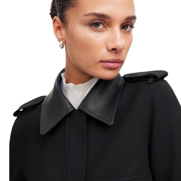 Madewell Shrunken Utility Jacket Size 2 True Black New - Picture 4 of 11